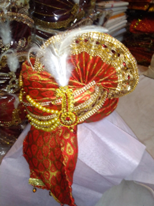 Men's Wedding Red Turban (Pagdi)