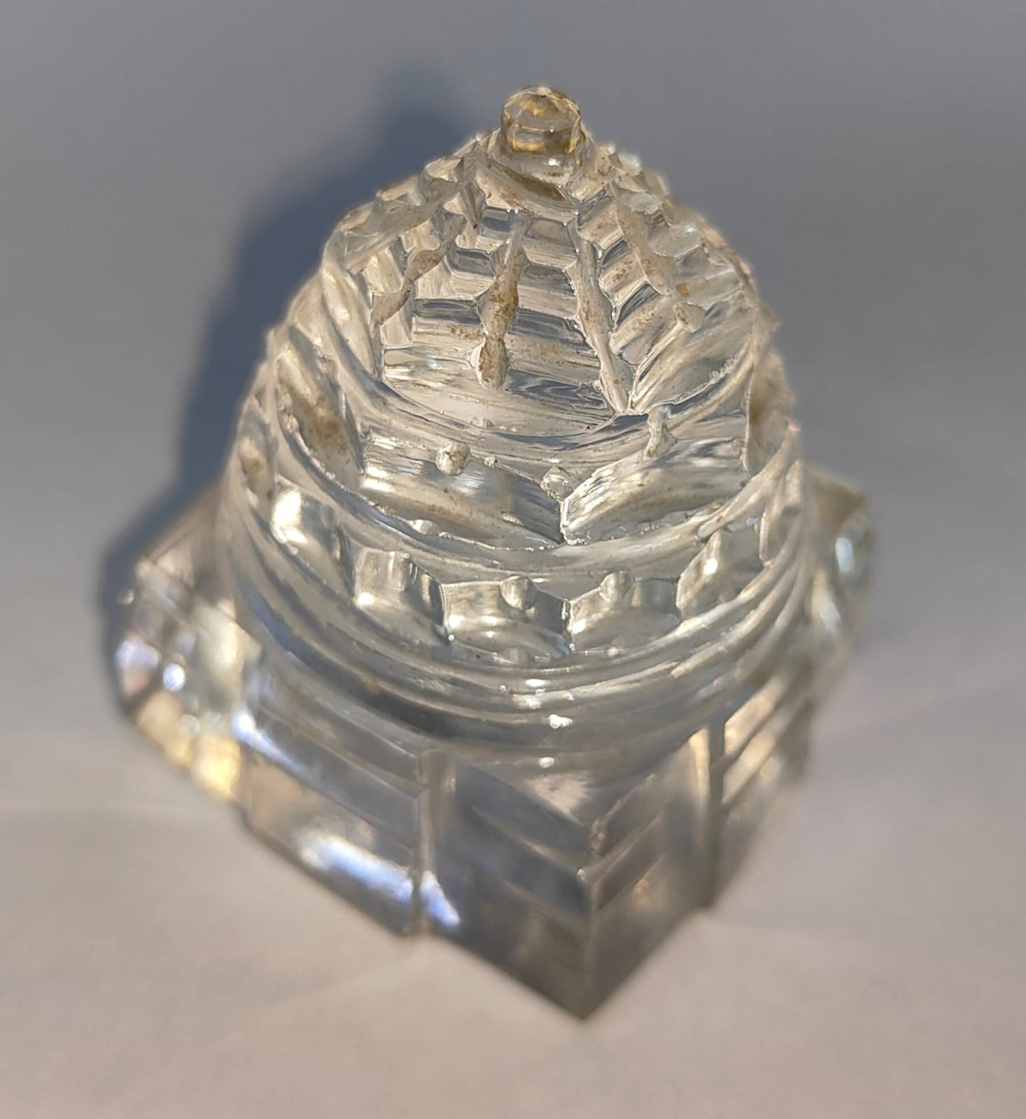 Crystal Quartz {Sphatik} Shree Yantra (94.46gm)