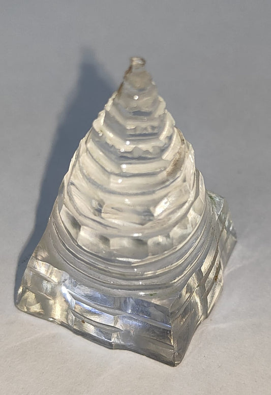 Crystal Quartz {Sphatik} Shree Yantra (28.28gm)